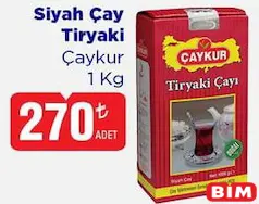 ÇAYKUR SİYAH ÇAY TİRYAKİ 1 KG fiyat ve kampanya bilgisi